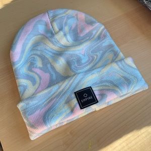 Pastel tie dye winter hat